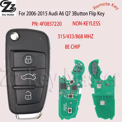 Zz IYZ 3314 4F0837220M/T/AF/D/R KYDZ PCB 315/434/868MHz 8E Chip Remote Key NON-KEYLESS For Audi A6 A