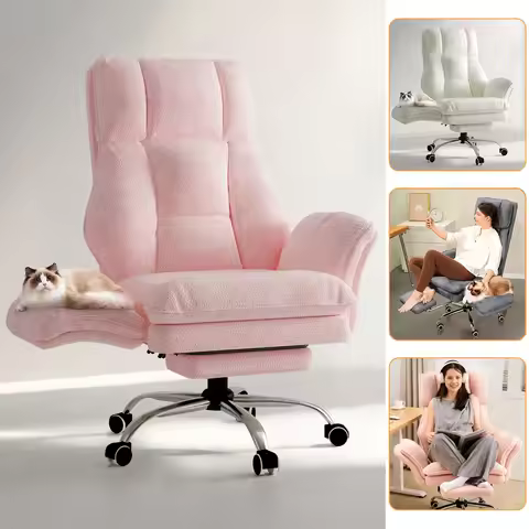 Office Chair Desk Chair Adjustable Ergonomic Computer Gaming Chair w/ Foot Rest