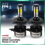 TaffLED X7 Car Headlights LED COB Headlight H4 Cool White 2 PCS - 75818-4CN