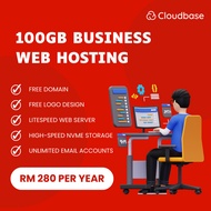 100GB BUSINESS WEB HOSTING (FREE DOMAIN + LOGO DESIGN)