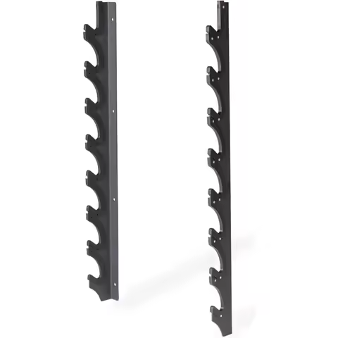 Rep Fitness Gun Rack Barbell Storage for Olympic Bars - 3 or 8 Bar Capacity - Black Steel with Reinf