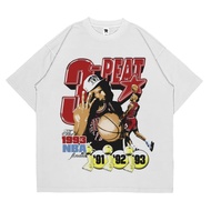 VINTAGE MICHAEL JORDAN 1993 NBA 3 PEAT T-SHIRT | BASKETBALL T-SHIRT | COMBED PREMIUM 24s | MEN AND W