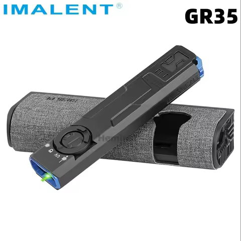 IMALENT GR35 EDC Flat Flashlight with Green Lamp,UV,White LED Combo 2800 Lumens Type-C Rechargeable 