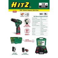 HITZ 18V BL Motor Impart Battery Drill 10mm With 60Nm