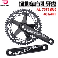 Bolany Fixed Gear Bike Square Hole Chainring144BCD Large Fluted Disc48T 49T Bicycle Racing Chainring