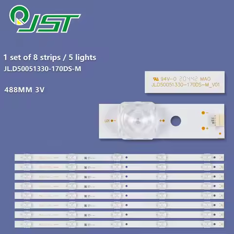 New 8pcs/Kit LED Strips TV TD-SYSTEMS K50DLM8FS K50DL8FS POLAROID 50TR7U 50T7U MAKENA 50S7 JL.D50051