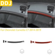 For Chevrolet Corvette C7 2014-2019 Accessories Carbon Fiber Car Interior Copilot Dashboard Panel Tr