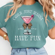 2025 Girls Trip Graphic T-Shirt, Bestie Vacation T-Shirt Design, Round Neck Short Sleeve, Soft Polye