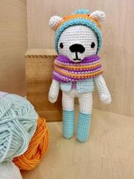 Pica Pau 系列 白熊 Bear 純手工 毛線編織 鉤針 成品 萌娃 毛線娃娃 公仔 玩偶 生日禮物 交換禮