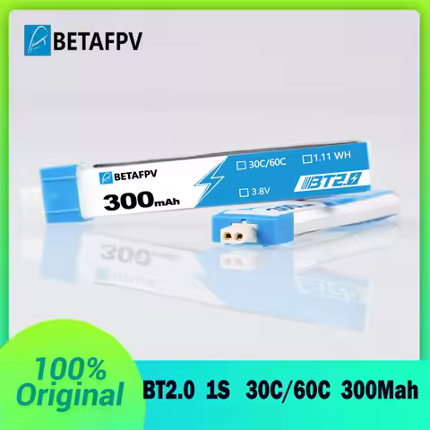 BETAFPV BT2.0 1S 300mAh Battery 3.8V 30C/60C Lipo Battery for Cetus Meteor65 Pro Air65 FPV Tiny Whoo