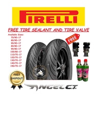 Pirelli Angel City Tubeless Tire 70/90-17 80/90-17 90/90-17 80/80/17 90/80-17 100/80-17 110/70-17 120/70-17 130/70-17 140/70-17 150/60-17 (WITH FREE PITO AND SEALANT)