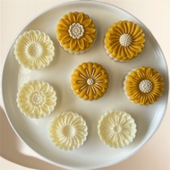 月餅模具 mooncake mould 2025 75g kek kacang hijau daisy tiga dimensi