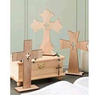 1/6PCS Wooden Crosses Candle Holder Projection Standing Cross, Christian Baptism Table Centerpieces,