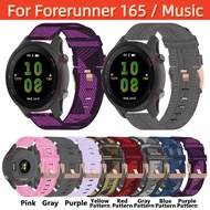 20mm Nylon Watch Strap For Garmin Forerunner 165 / 165 Music Sport Smart Watch Nylon woven replaceme