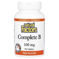 Vitamin B Complex 100, B100 Complete B100, B100, 90 Tablets, Factors