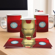 Iron Man Mug Marvel Arc Reactor Helmet Glass Cup Gift Souvenir Collection