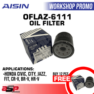 AISIN Oil Filter for All Honda Gas City Civic Jazz Fit Mobilio CR-V - OFLAZ-6111 (VIC C-806)
