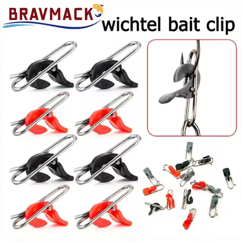 50pcs/set Stainless Steel Impact Bait Clip IMPS Impact Bait Fishing Lure Clip Stainless steel pin Ou