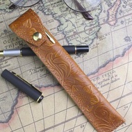 手工牛皮皮革單支筆套 商務真皮鋼筆筆套 簡約鋼筆保護套