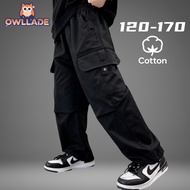 OWLLADE Cargo Jogger Pants for Kids Boy 321 in Black B02 4T-2