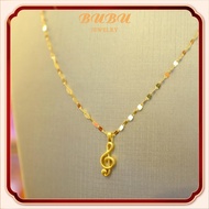 สร้อยคอจี้โน้ตอิตาลี ทอง 18k ชุบทอง 99.99% น้ำหนัก 0.35-0.45 กรัม ยาว 45 ซม. มาใหม่ ของขวัญสำหรับผู้