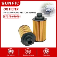 67318-03009 6731840025 Oil filter for SSANGYONG REXTON Y400 Korando C300 1.6 2.0 Tivoli 160 XLV D16D