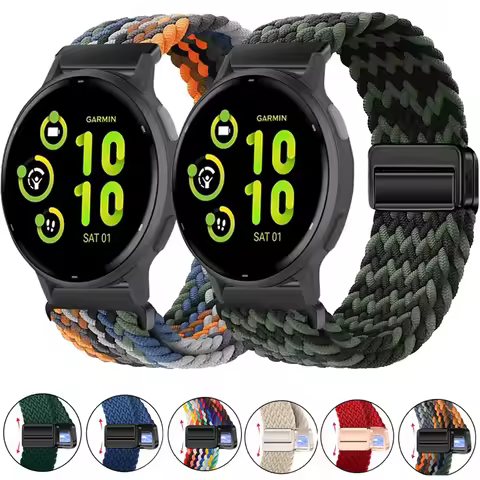 Nylon Strap for Garmin Venu 3 2/Vivomove Trend/Vivoactive 5 6 Sport Bracelet for 20mm 22mm Garmin Fo