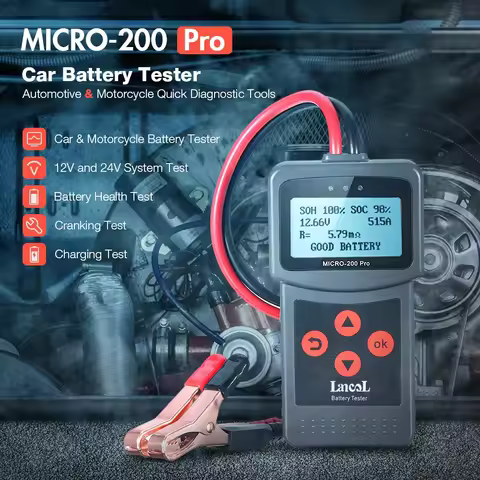 Lancol Micro-200 Pro 12V Digital Car Battery Tester Micro200Pro EFB AGM Gel Lead Acid Battery Cranki