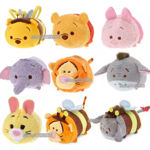 Disney Tsum Tsum Winnie the Pooh Plush Toys Dolls Pooh Piglet Eeyore Tiger Lumpy Tsum Stuffed Plush 