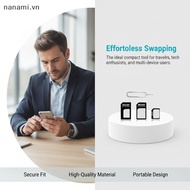 [nanami] 5Pcs Sim Card Adapter Kit 4 In 1 Nano Micro Sim Converter Card Sleeve Universal Phone Sim C
