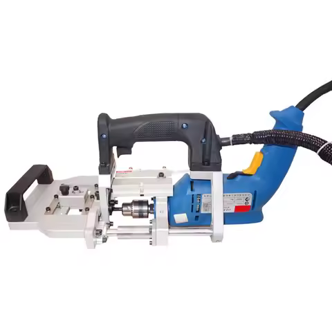 Portable Pneumatic Side-Hole Driller for Plywood, CNC Cutting Machine, Wood Tenon Driller, 3-in-1 Si