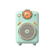 Divoom Fairy Wireless Bluetooth Speaker Outdoor Karaoke Microphone, Mini Portable Retro Wireless Small Home Speaker, Pink/Green