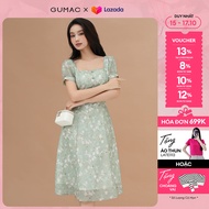 [15 - 17.10| VOUCHER 10-12%] Đầm nữ A xòe tay phồng thời trang GUMAC DE05035