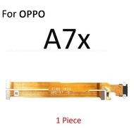 แจ็คคอลชาร์จพอร์ตบอร์ดเชื่อมต่อเครื่องชาร์จ USB OPPO สายเคเบิ้ลยืดหยุ่นสำหรับ A16 A16s A15 A15s A12 A1k AX7 A7 A7x A5s AX5 AX5s A3s A3ชิ้นส่วนซ่อม