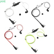 JANRY Earpiece, ABS 2 Way Earphone PTT Mic, Two Way Radio 2 Pin Walkie Talkie Earphones for Kenwood 