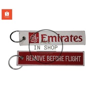 ALL IN SHOP EMIRATES REMOVE BEFORE FLIGHT AVIATION INSPIRED LUGGAGE TAG KEYTAG KEYCHAIN