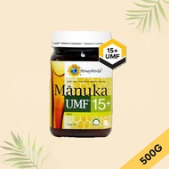 HoneyWorld Raw Manuka Honey UMF 15+ 500g | 2 Bottles | Halal Certified | Product of New Zealand | Immune Support