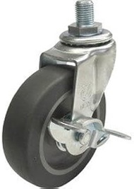 Usa Casters: L Series LT-S Type Free Casters with Stoppers, Elastomer Cars, Wheel Diameter φ2.6 inch