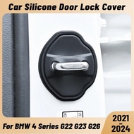 For BMW 4 Series G22 G23 G26 2021-2024 Car Door Shock Absorber Door Lock Protector Silicone Auto Doo