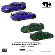 TH 1/64 Porsche Taycan Turbo GT Alloy Diecast Car Model Toy Birthday Gift