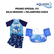 KATUN Boys' Swimwear Ages 5-7 Years Short Sleeve Suit Model Quality Cotton Spandex Material Dino Sur