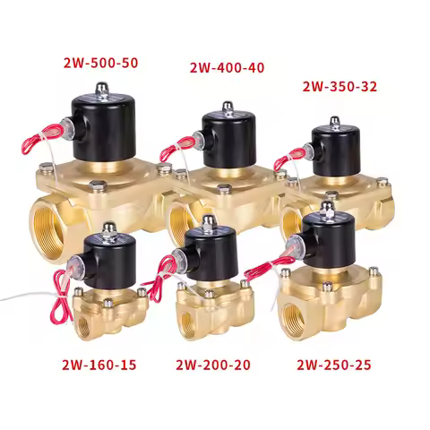1/2" 3/4" 1" 1-1/4" 1-1/2" 2" Brass Solenoid Valve Normally Closed Air Solenoid Valve 24V 12V 220V 1