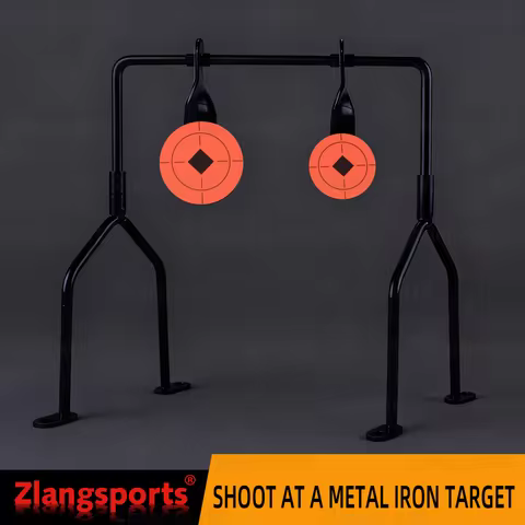 ZLangsports Rotating Metal Target Stand Shooting Training Iron Targets for Airsoft, Air Rifle, Air P