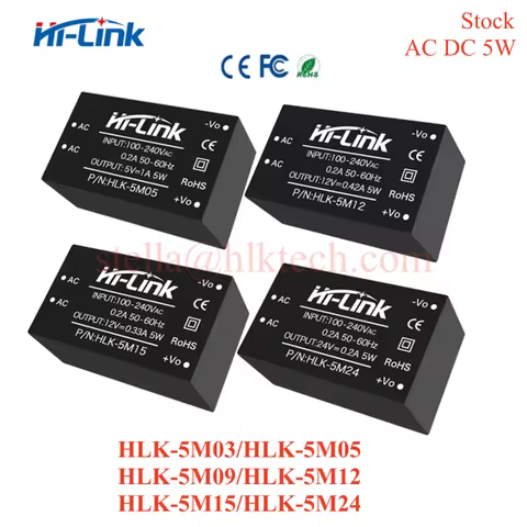 HLK-5M12 HLK-5M05 HLK-5M24 HLK-5M03 HLK-5M09 Hi-Link original 5W AC DC power module 220V to 3.3V/5V/