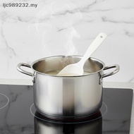 【NIMY】 Long Handle Soup Ladle Smooth Edge Safe Large White Stirring Spoon for Family Gathering Food 