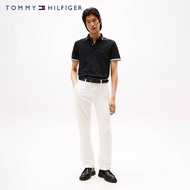 TOMMY HILFIGER - Men's Short Sleeve Cuff Interest Slim Fit Polo - MW0MW40308BDS