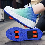 1 คู่ รองเท้าโรลเลอร์สเก็ต Heelys สำหรับวัยรุ่น/เด็ก, รองเท้าสเก็ตล้อ 4 ล้อ ที่ถอดล้อออกได้, สำหรับใ