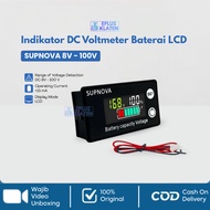SUPNOVA DC Battery Voltmeter DC 8V-100V Capacity Power Meter Lithium LifePO4 cell 12V 24V 48V for 61