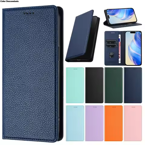 Magnetic Case for Samsung Galaxy S25 Plus S24 Ultra S23 FE S22 S21 S20 Luxury Leather 2 Visa Card Sl