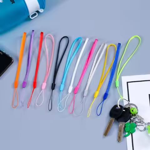 30Pcs Mobile Phone Strap Solid Cute Wrist Lanyard For Keys ID Card for USB Badge Holder DIY Hang Rop